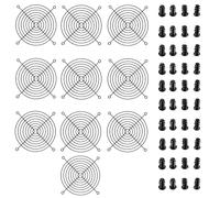 Nivithi Grilles pour Ventilateur PC 120mm,Fan Grill Grille,Protection des Ventilateurs d'ordinateur,Grille de Ventilateur de Refroidissement,Kit de 10,Noir.