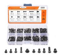 Nivithi Lot de 500 vis M2 M2.5 M3, pour PC, ordinateur portable, mini vis SSD M2, kit de vis M2, vis pour disque dur, vis cruciformes universelles pour pièces PC et pièces PC