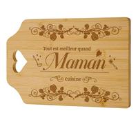 Niviy Cadeau Maman Original Planche a Decouper Bambou | Gravure Planche a Decouper Personnalisée Idee Cadeau Fete des Meres Cadeau Maman Anniversaire