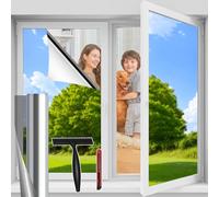 Niviy Film Fenetre Anti Regard Film Solaire Fenetre Électrostatique Miroir sans Tain Occultant Fenêtre Anti-Chaleur UV pour Maison Bureau Chambre 44.5x400cm Argent