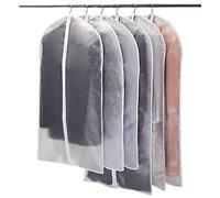 Niviy Housses de Vêtements, Anti Poussière Etanche Mite Humidité,Housses de Protection Zip Semi Transparentes pour Chemise Costumes/Manteaux, 3pcs 60 * 100cm, 3pcs 60 * 120cm