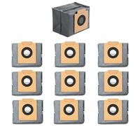 NIVMOWN Lot de 10 sacs à poussière de rechange compatibles avec Eufy Clean X8 Pro/Eufy X10 Pro Omni - Sacs d'aspirateur auto-vides, 4 couches, accessoires pour pièces de rechange