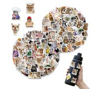 Nivofu 100 Pcs Autocollant Chat Kawaii, Vinyle Imperméable pour Valise