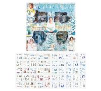 Nivofu 100 Stickers Scrapbooking Vintage & Aesthetic | Livre Stickers Pré-découpés pour Bullet Journal, Album Photo & DIY - Kit Accessoires Journaling Thème Hiver & Nature