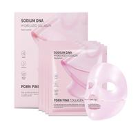 Nivofu 4 Pièces Masque Visage au Collagène Rose Jelly Gel, Lissant, Raffermissant et Hydratant, Effet Éclat, Essentiel Voyage 28g