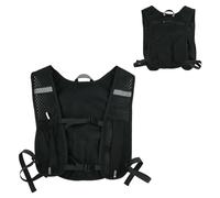 Nivofu Laufrucksack, Verstellbare Brustgurte, Respirant Reflektierende Trinkrucksack mit Handyhalterung, Laufweste für Damen und Herren, Trinkweste Laufen für Jogging,Wanderungen, Marathn (Noir)