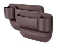 NIVQH Organisateur D'Espace SièGe Auto pour Mitsubishi Mirage VI Hatchback 2017-2019,avec Porte Gobelet BoîTes Rangement Petits Objets Non SLI Accessoire Interieur,B/Brown - Pilot and Co-Pilot