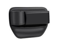 NIVQH Stockage D'éCart SièGe Voiture pour Ford Ranger 2016-2022,Poche Console Avant Cuir PU avec Porte Gobelet Organiseur LatéRal Accessoires Auto,A/Black Main Driving