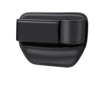 NIVQH Stockage D'éCart SièGe Voiture pour Renault Megane II Sedan 2006-2008,Poche Console Avant Cuir PU avec Porte Gobelet Organiseur LatéRal Accessoires Auto,E/Black Co-Pilot