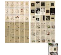 NIVRAIN 120 Pièces Vintage Scrapbooking, 14*20cm Feuille Scrapbooking, une Variété de Styles de Feuilles Scrapbooking, Facile à Utiliser, une Variété de Styles, Adapté à la Réalisation D'un Manuel