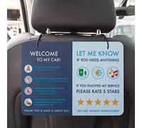 Nivrana Lot de 2 grands panneaux universels pour les chauffeurs de covoiturage, Uber, Lyft, pour de meilleures relations clients, des notes plus élevées et plus de pourboires