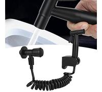 Nivvity Pulvérisateur de Bidet de Salle de Bains, pulvérisateur de Bidet de Toilette G1 / 2 Ensemble de pulvérisateur de Bidet de Fil d'acier Inoxydable pour Le Style de B de Noir de toilett