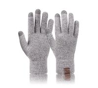 Niwicee Gants Hiver Femme Chauds Tricotés À Écran Tactile Gants Hiver Homme Pour Cyclisme Randonnée Conduite Gloves Gifts Temps Froid Casual Gants Tricotés Chauds Doux Elastique-Gris clair-Femme-