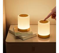 NIWOHOM Lampe de Chevet Tactile, Dimmable Lampe de Table Sans Fil Rechargeable avec 5 Modes et 256 Couleurs RVB Changeantes, Lumière Chaude Veilleuse Adulte avec Minuteur pour Chambre, Salon, Camping