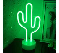 NIWWIN Enseignes lumineuses cactus,Lumière de décoration néon LED,Lumière de nuit pour enfants,Belle lumière ambiante, adaptée aux bureaux, tables de chevet et comptoirs de bar.