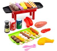 NIWWIN Ensemble de Jouets pour Barbecue pour Enfants, Jeu de Cuisine, Pretend Play Food Grill Set Jouets pour Tout-Petits garçons et Filles Cadeaux (22pcs)