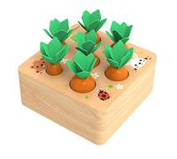 NIWWIN Jouets éducatifs en Bois pour Tout-Petits Jouets Carottes récolte Jeu de tri développement Montessori préscolaire Apprentissage Fin motricité Jouets (Carotte-A)