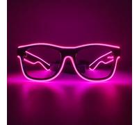 NIWWIN LED Lunettes de fête, lunettes LED cyberpunk, lunettes néon à fil flexible, pour discothèques, Noël, fêtes, cadeaux, costumes d'Halloween, cosplay. (1, Rose)