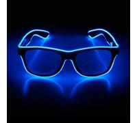 NIWWIN LED Lunettes de fête, lunettes LED cyberpunk, lunettes néon à fil flexible, pour discothèques, Noël, fêtes, cadeaux, costumes d'Halloween, cosplay. (1, Bleu)