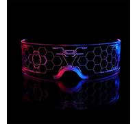 NIWWIN Lunettes Lumineuses à LED, Lunettes Lumineuses futuristes, Verres à el Fil avec 7 Types d'éclairage de Lunettes électroniques au néon, Fournitures de fête (Hexagone)
