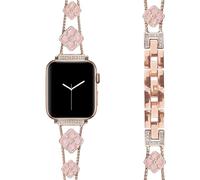 Nixiamy Bracelets métalliques compatibles avec les bracelets Apple Watch de 42 mm, 41 mm, 40 mm, 38 mm, bracelet en acier inoxydable pour Apple Watch Series 10 9 8 7 6 5 4 3 2 1 SE Ultra pour femme