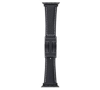 Nixiamy Lychee - Bracelets en cuir compatibles avec Apple Watch Ultra 49 mm, 46 mm, 45 mm, 44 mm, 42 mm, 41 mm, 38 mm, bracelet de montre magnétique en cuir pour homme et femme iWatch Ultra/SE/Ultra 2