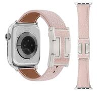 Nixiamy Lychee - Bracelets en cuir compatibles avec Apple Watch Ultra 49 mm, 46 mm, 45 mm, 44 mm, 42 mm, 41 mm, 38 mm, bracelet de montre magnétique en cuir pour homme et femme iWatch Ultra/SE/Ultra 2