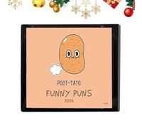 Nixiara Calendrier De Bureau De Jeux De Mots Drôles 2026 | Drôle Puns Gag Calendrier Mois 2026 | Planificateur Pour Bureau Maison Cuisine Salon Chambre Étude