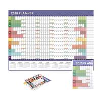 Nixiara Calendrier mural annuel 2025, calendrier mensuel 2025, calendrier mural annuel de 12 mois | Calendrier mural pour liste de tâches, rendez-vous, réunions, rappels