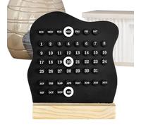 Nixiara Calendrier perpétuel de bureau, décoration de table, calendrier continu pour bureau, décoration réutilisable, affichage du mois, de la semaine et de la date, matériel de bureau esthétique pour