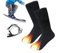 Nixiara Chaussettes Électriques - Lavable Chauffage Uniforme Isolation Thermique,Chaussette Chauffante Respirante,pour Ski Snowboard Sports Activités Plein Air Maison Voyage Famille Amis