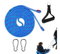 Nixiara Corde de Traction de Luge | 4 m Équipement d'Entraînement Anti-Dérapant | Ceinture d'Entraînement de Traction pour Traîneau avec Poignée - pour Adultes Adolescents Famille Tricycle Petits