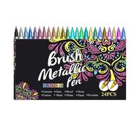 Nixiara Crayons de contour pour art, crayons à contour pailleté, crayons de contour créatifs en 24 couleurs | stylos à dessin pailleté, fournitures d'art pour scrapbooking, cartes de vœux, affiches