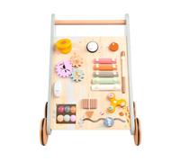 Nixiara Déambulateur En Bois Pour Enfant - Jouet d'Apprentissage Silencieux et Sûr | Déambulateur pour équipé de Roues - Pour Fille Garçon Apprentissage Marche Intérieur Maison École