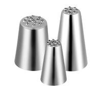 Nixiara Douille à pour décoration de gâteaux,3 outils de pâtisserie en acier inoxydable | Kit de douilles pour gâteaux et glaçage - Maison Boulangerie Boutique Restaurant Commercial Mariage