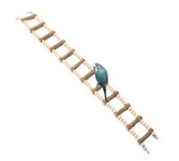 Nixiara Échelle de balancement de perroquet, échelle d'oiseaux en bois, Pont d'échelle de perroquet, Les tourtereaux fringues mâchant des jouets perchici permanent debout au repos