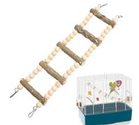 Nixiara Échelle de balancement du perroquet, échelle d'oiseaux en bois - Escalier en bois pour oiseaux - Les tourtereaux fringues mâchant jouets perchici permanent debout au repos développer