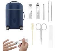Nixiara Kit coupe-ongles, ensemble de manucure, kit de soin des ongles de voyage - Set coupe-ongles en acier inoxydable pour femme homme, coupe-ongles pour valise, chaussettes de Noël pour adultes