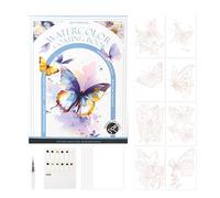 Nixiara Kit de peinture aquarelle de voyage aquarelle | Voyage de peinture de couleur à l'eau avec palette et pinceau, kit de peinture miniature tri-pli portable, fournitures d'art 12