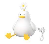 Nixiara Lampe de chevet canard - Lampe de chevet en forme de canard avec 3 réglages de luminosité - Équipement d'éclairage rechargeable pour salon, dortoir, maison, décoration de contrôle du robinet