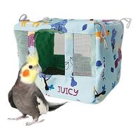 Nixiara Parrot House, lit d'oiseau pour cage | Nid d'oiseau respirant Cabane à renifler avec tapis frais - Tente pour animaux de compagnie pour parakeet Cockatiels Lovebird Cockatoo Finch Hamster