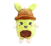 Nixiara Porte-clés en peluche d'avocat | Mini porte-clés en peluche d'avocat rempli | Cadeaux d'avocat pour filles - Peluche d'avocat remplie avec crochet, mini sac e téléphone portable, Marron