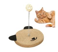Nixiara Poteau à gratter pour chaton - Bâton interactif en forme de tête de chat en sisal - Protection intégrée des meubles de maison contre les aboiements - Jouet d'exercice physique mental pour