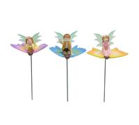 Nixiara Poteaux de Papillons de fée de Jardin, pieu de fée de Jardin en résine - 3X Flower Fairy sur Butterfly Garden Stakes | PROPTA PROPPEGGI PROPRIÉTÉ Figures imperméables Ornament