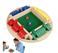 Nixiara Shut the Box Jeu d'addition amusant en bois pour 2 à 4 joueurs - Close the Box - Jeu d'addition amusant en bois pour fêtes d'anniversaire, pubs, réunions de famille