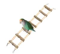 Nixiara Swings Bird pour perruches, pont à l'échelle cage à oiseaux | Escalier en bois pour oiseaux | Les tourtereaux fringues mâchant des jouets perchici permanent debout au repos