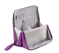Nixiara Trousse de maquillage debout, étanche de grande capacité, sac de beauté portable | récipient de voyage pour shampooing, après-shampoing, crème solaire, lilas, Voir description, Voir