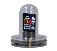 Nixie Tube Clock, Horloge Numérique avec écran LCD IPS, Prise en de L'étalonnage de L'heure, Mode Météo, Fonction Album électronique, Aucun Assemblage Requis, alimenté par USB