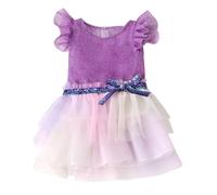 NIXNUT Vêtements de Poupée Robe de Princesse en Gaze avec Ceinture à Nœud Tenue d'Eté pour Poupée American Girl 18 Pouces