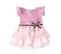 NIXNUT Vêtements de Poupée Robe de Princesse en Gaze avec Ceinture à Nœud Tenue d'Eté pour Poupée American Girl 18 Pouces
